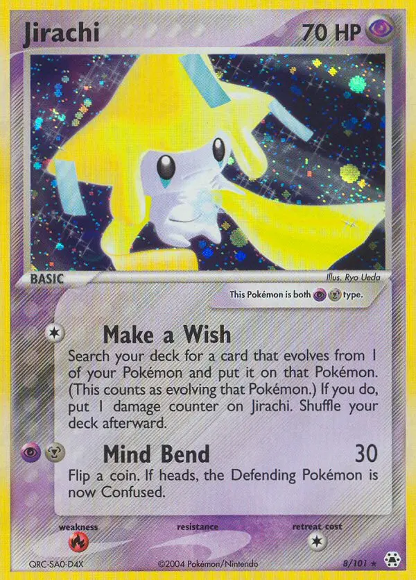 Jirachi Pokemon card from Hidden Legends