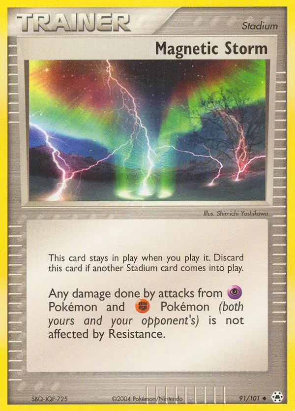 Magnetic Storm Pokemon card from Hidden Legends