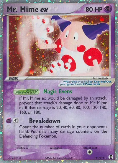 Mr. Mime ex Pokemon card from FireRed & LeafGreen