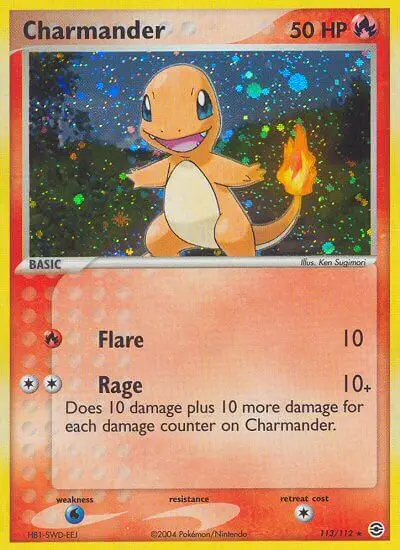 Charmander Pokemon card from FireRed & LeafGreen