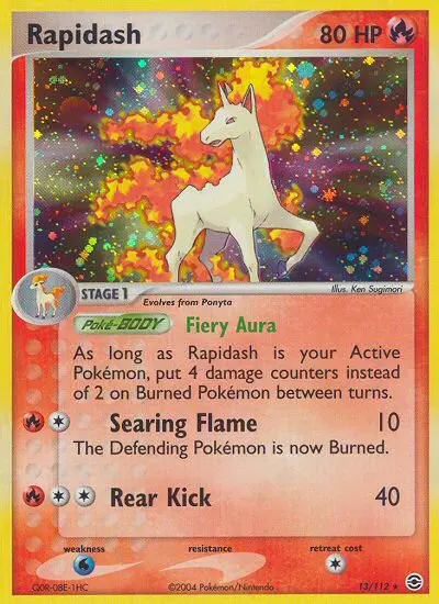 Rapidash Pokemon card from FireRed & LeafGreen