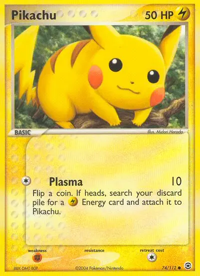 Pikachu Pokemon card from FireRed & LeafGreen