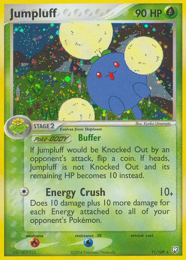 Jumpluff Pokemon card from Team Rocket Returns