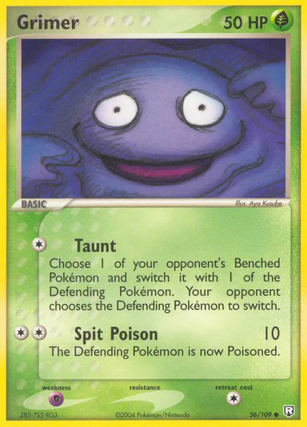 Grimer Pokemon card from Team Rocket Returns