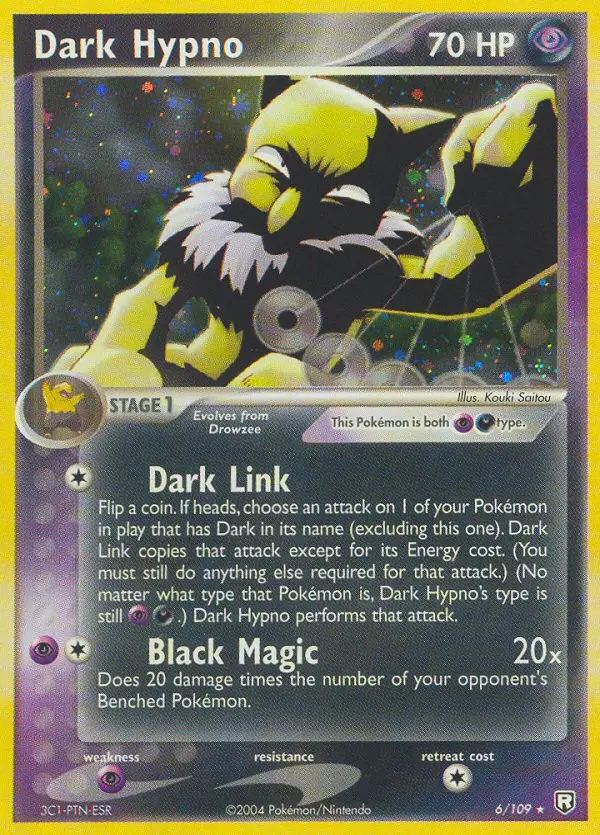Dark Hypno Pokemon card from Team Rocket Returns