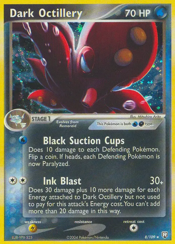 Dark Octillery Pokemon card from Team Rocket Returns