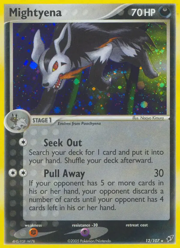 Mightyena Pokemon card from Deoxys