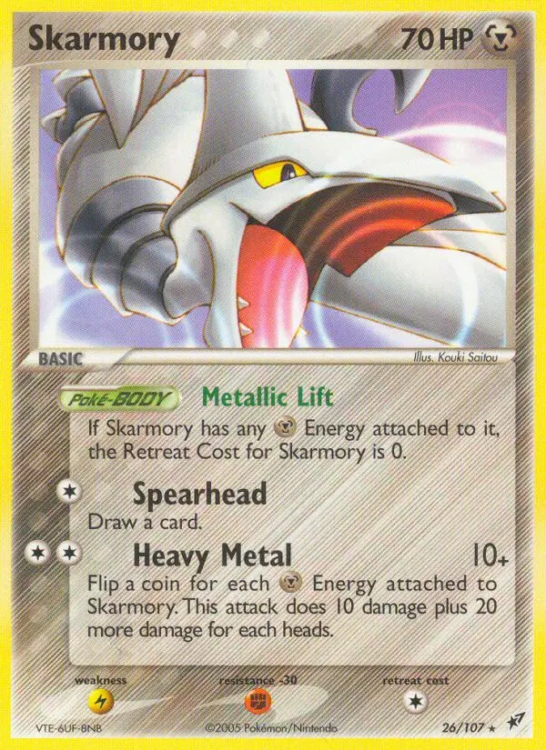 Skarmory Pokemon card from Deoxys