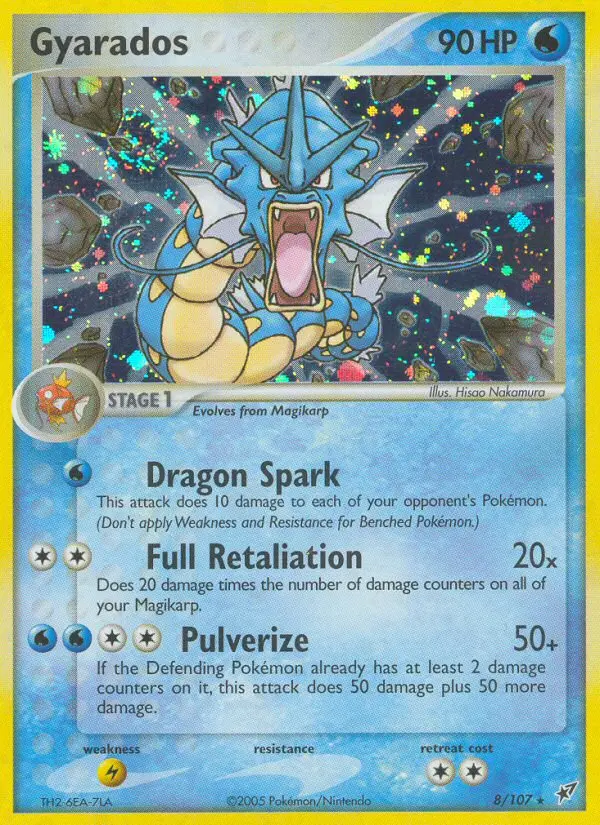 Gyarados Pokemon card from Deoxys