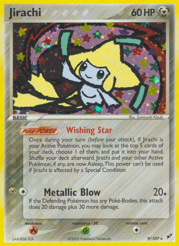 Jirachi Pokemon card from Deoxys