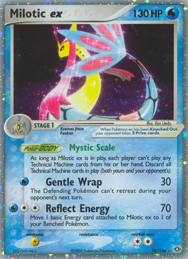 Milotic ex Pokemon card from Emerald