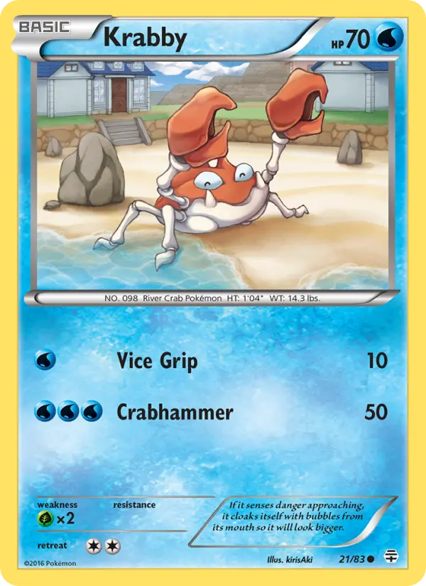 Krabby Pokemon card from Generations