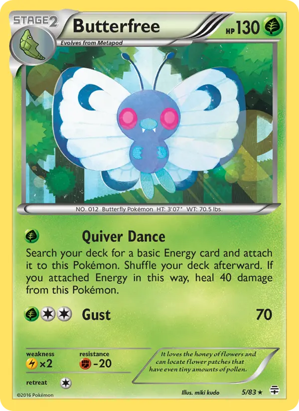 Butterfree Pokemon card from Generations