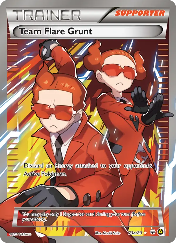 Team Flare Grunt Pokemon card from Generations
