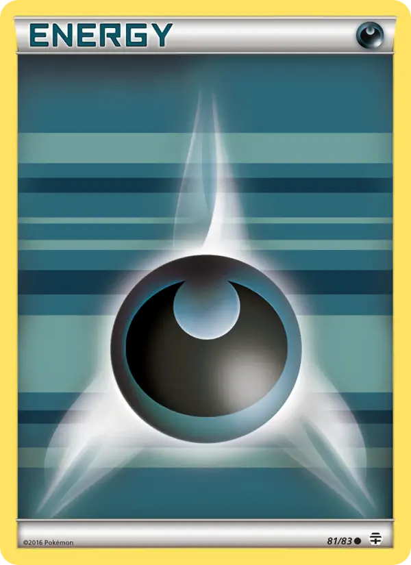 Darkness Energy Pokemon card from Generations