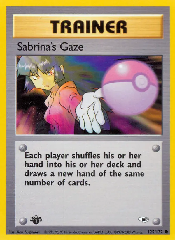 Sabrina's Gaze Pokemon card from Gym Heroes