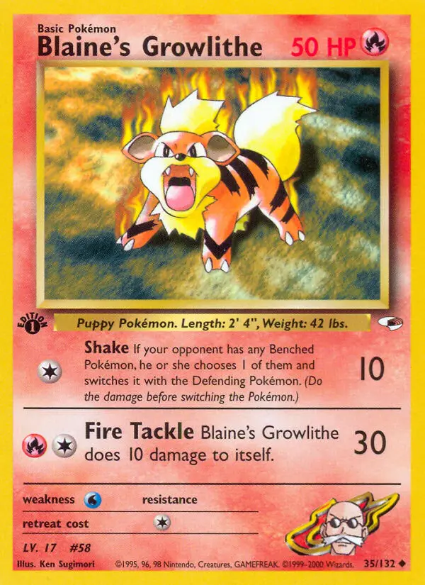 Blaine's Growlithe from gym1