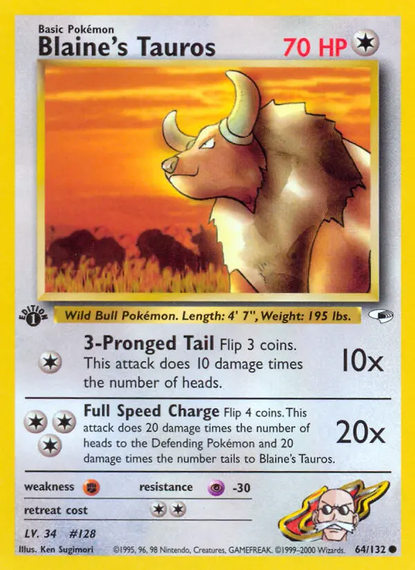 Blaine's Tauros from gym1