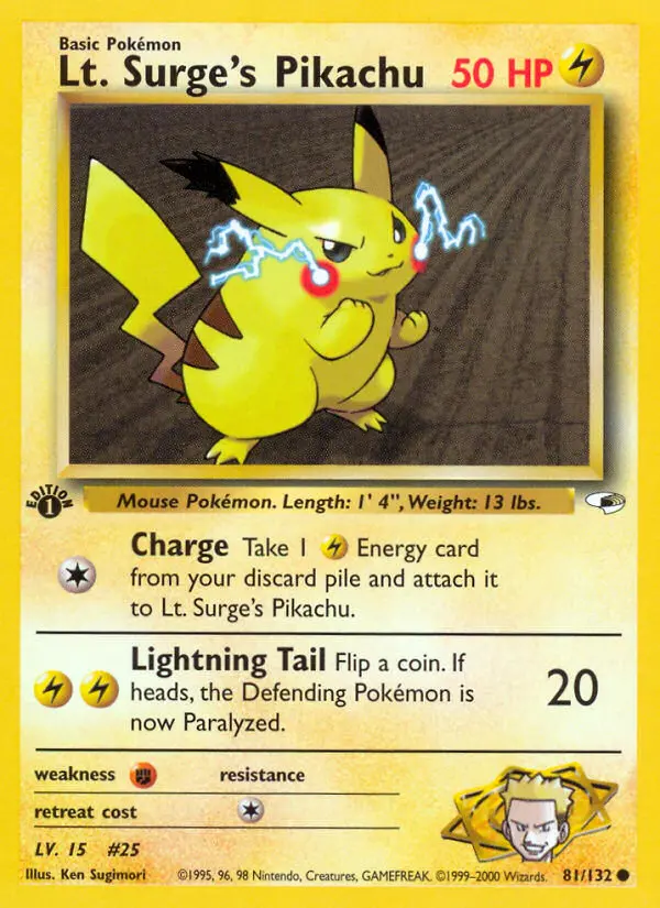 Lt. Surge's Pikachu from gym1