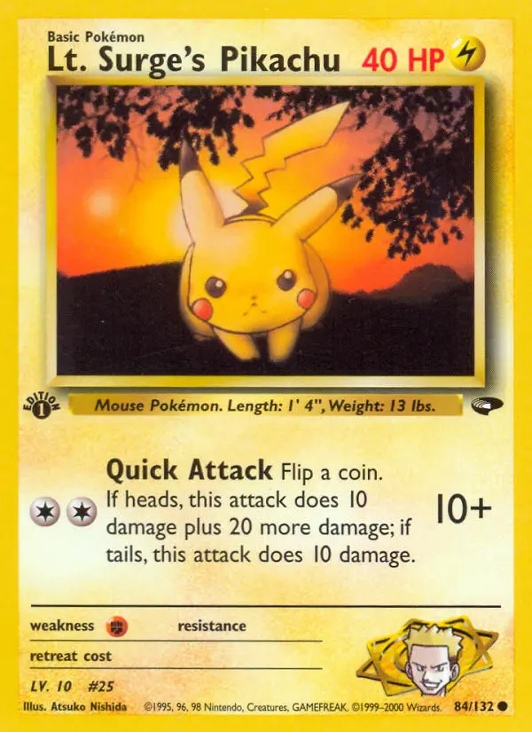 Lt. Surge's Pikachu from gym2