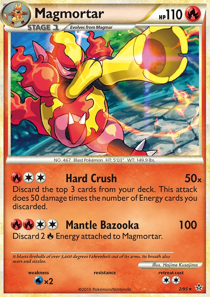 Magmortar Pokemon card from Unleashed
