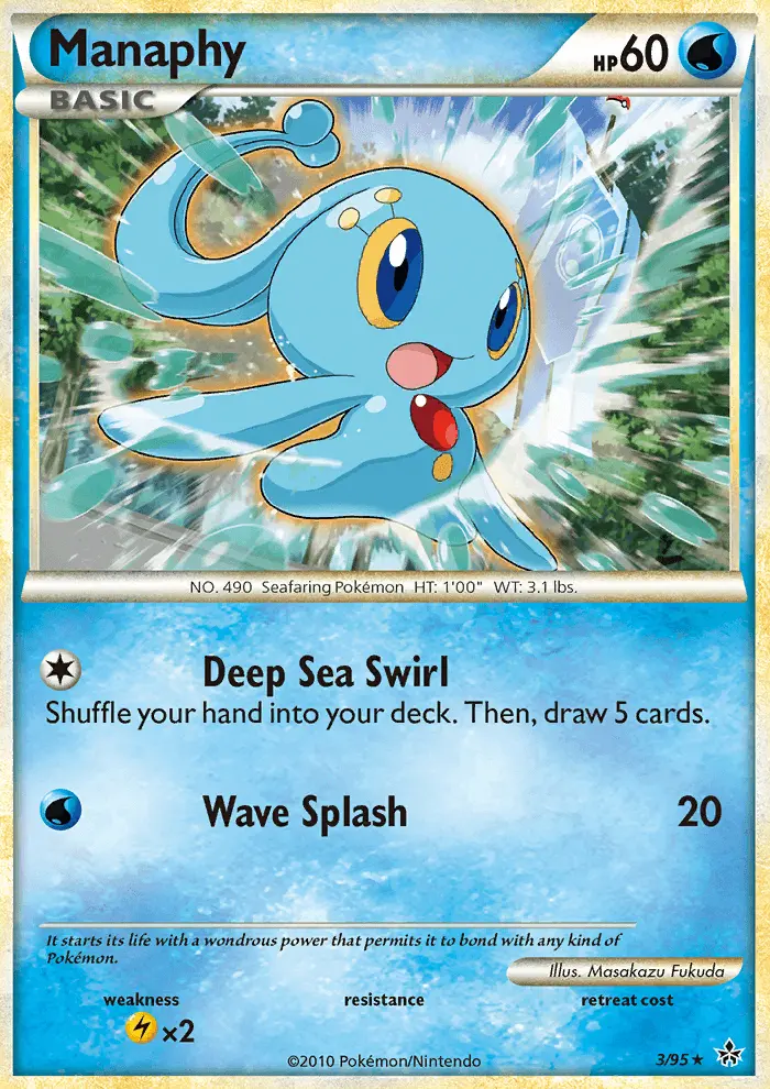 Manaphy Pokemon card from Unleashed