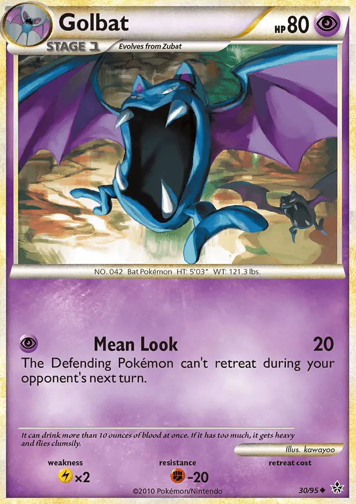 Golbat Pokemon card from Unleashed