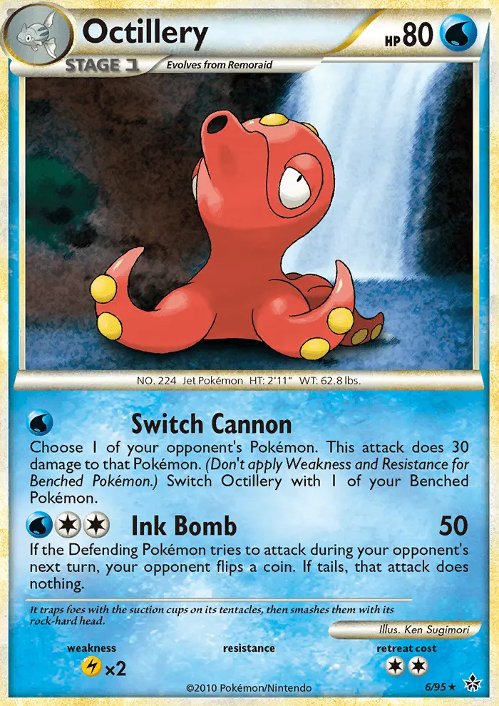 Octillery Pokemon card from Unleashed