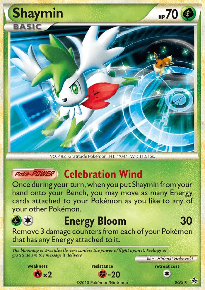 Shaymin Pokemon card from Unleashed