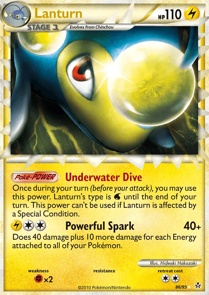 Lanturn Pokemon card from Unleashed