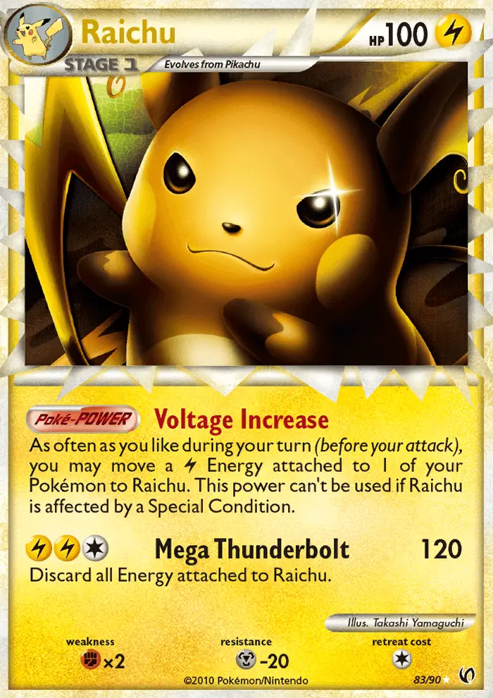 Raichu Pokemon card from Undaunted