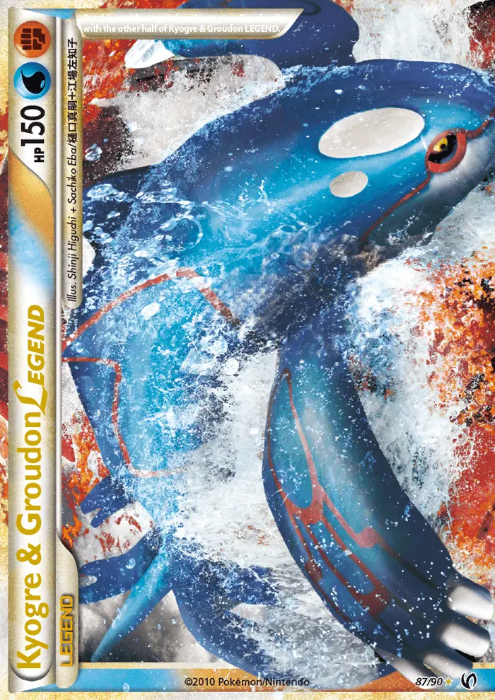 Kyogre & Groudon LEGEND Pokemon card from Undaunted