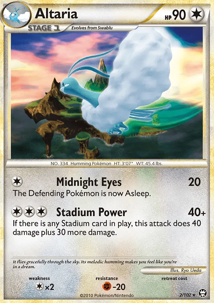 Altaria Pokemon card from Triumphant