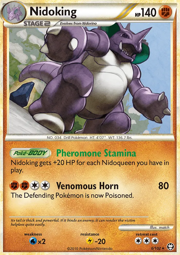 Nidoking Pokemon card from Triumphant