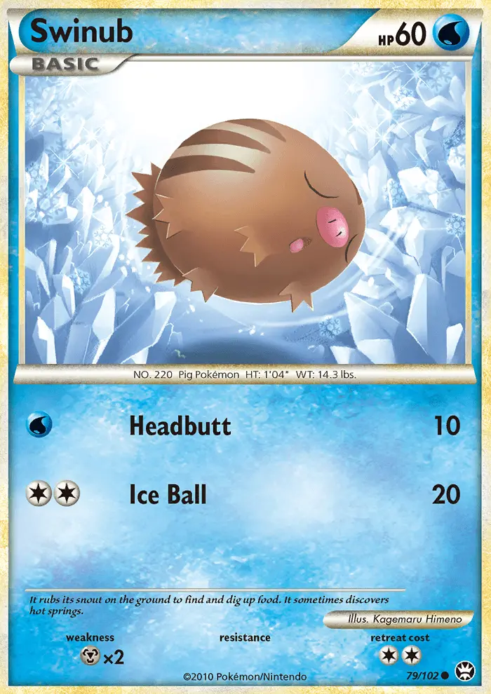 Swinub Pokemon card from Triumphant