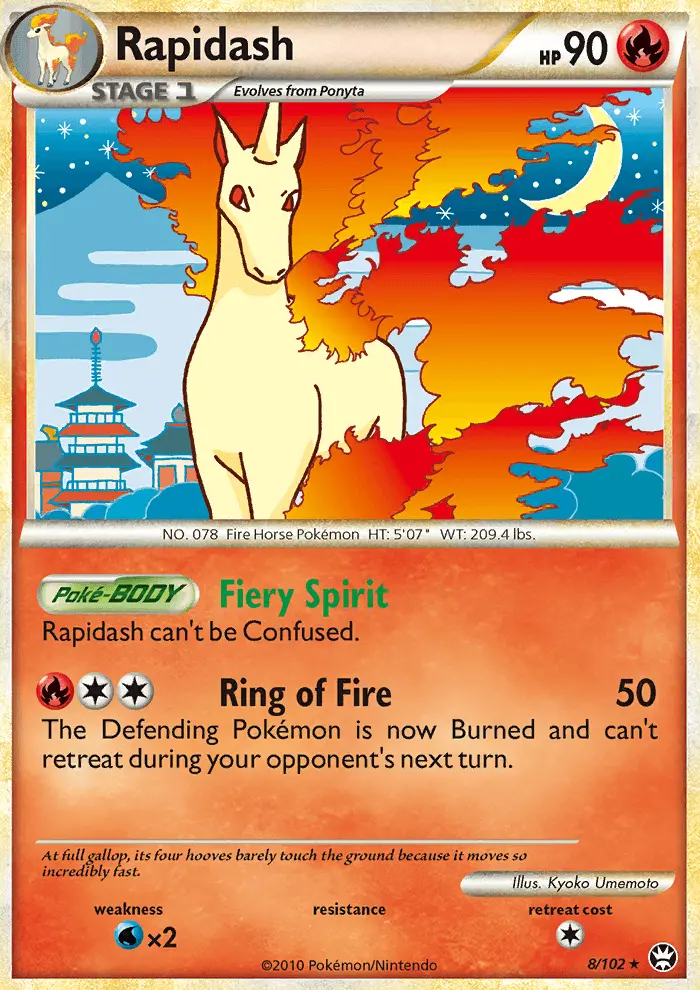 Rapidash Pokemon card from Triumphant