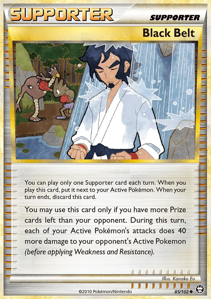Black Belt Pokemon card from Triumphant