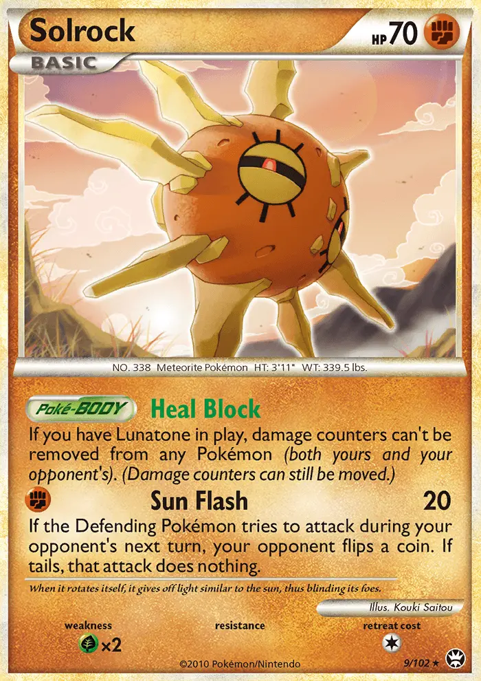 Solrock Pokemon card from Triumphant