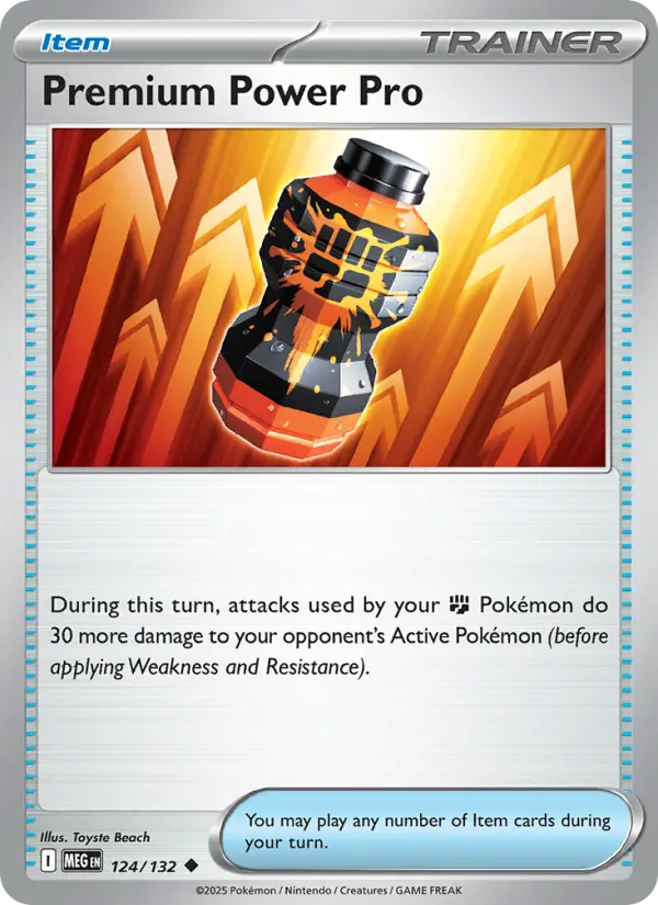 Premium Power Pro Pokemon card from Mega Evolution