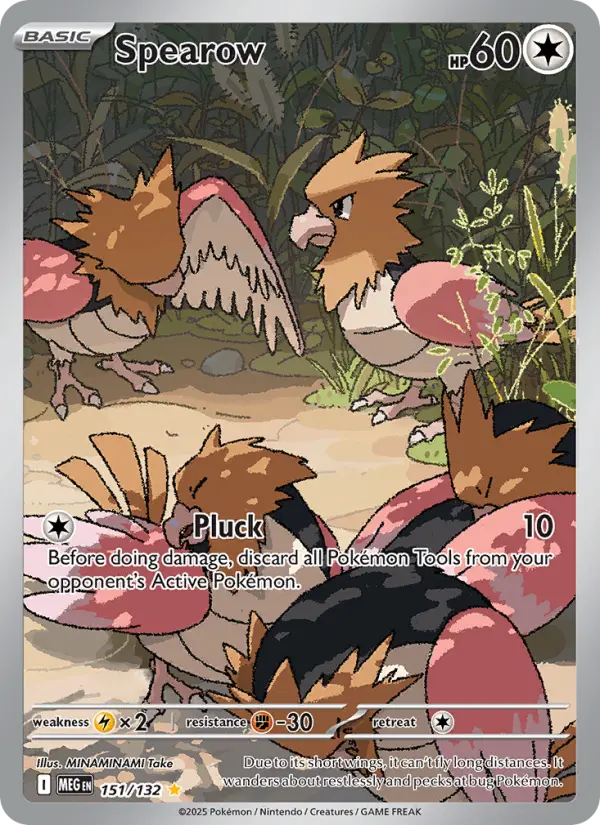 Spearow Pokemon card from Mega Evolution