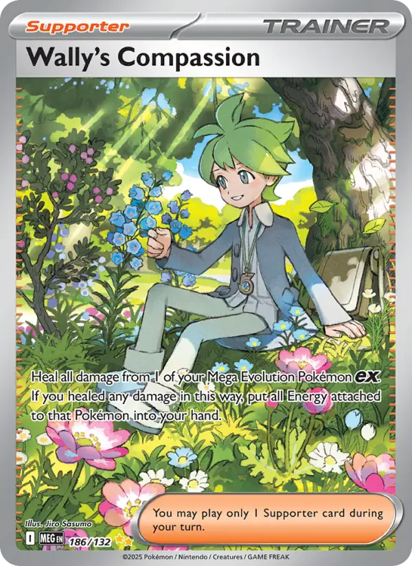 Wally's Compassion Pokemon card from Mega Evolution