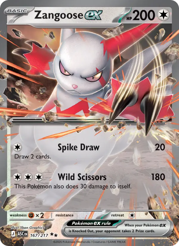 Zangoose ex from me02.5