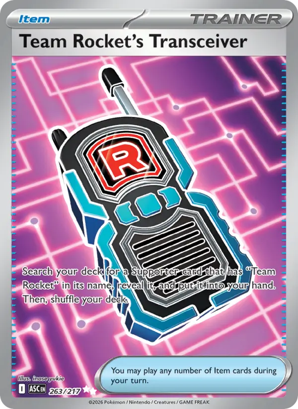 Team Rocket's Transceiver Pokemon card from Ascended Heroes