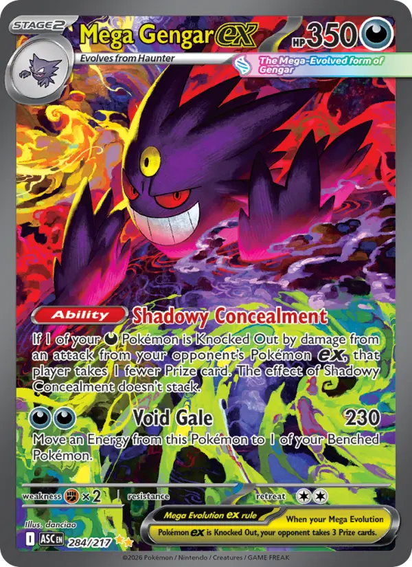 Mega Gengar ex Pokemon card from Ascended Heroes