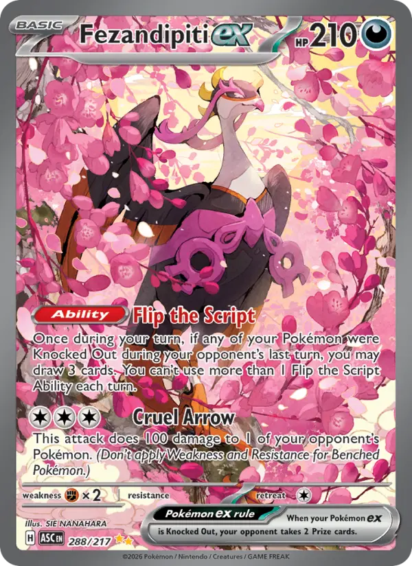 Fezandipiti ex Pokemon card from Ascended Heroes