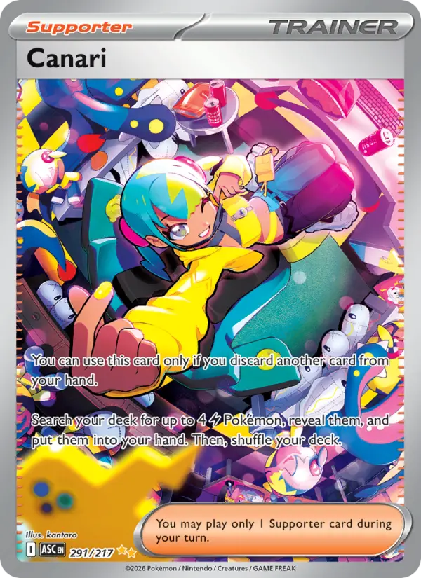 Canari Pokemon card from Ascended Heroes