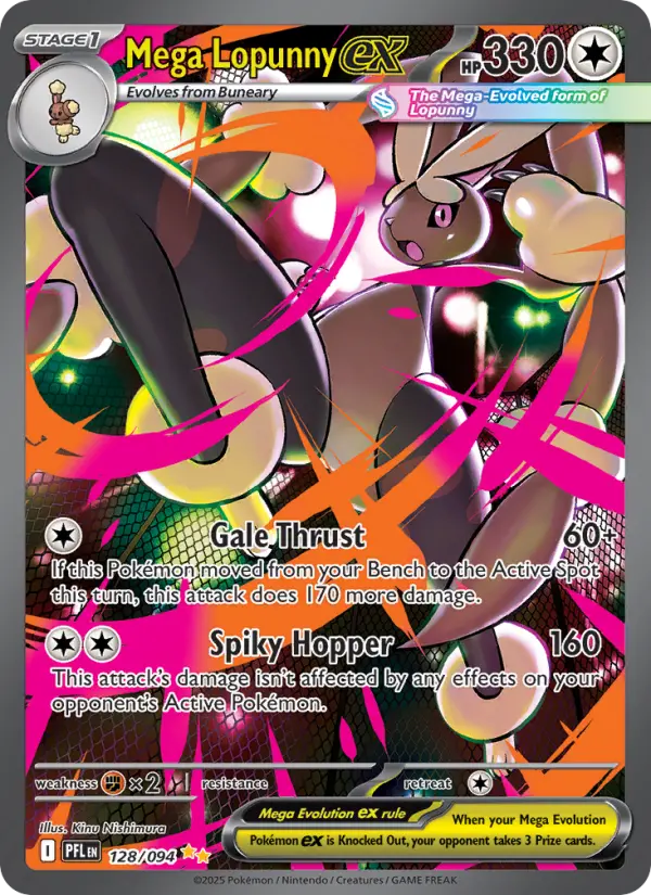 Mega Lopunny ex Pokemon card from Phantasmal Flames