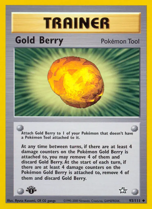 Gold Berry Pokemon card from Neo Genesis