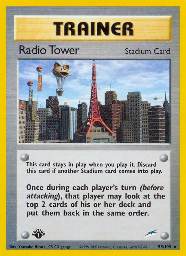 Radio Tower Pokemon card from Neo Destiny