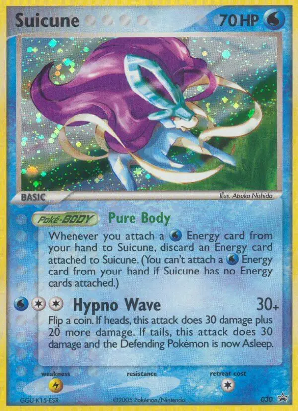 Suicune Pokemon card from Nintendo Black Star Promos